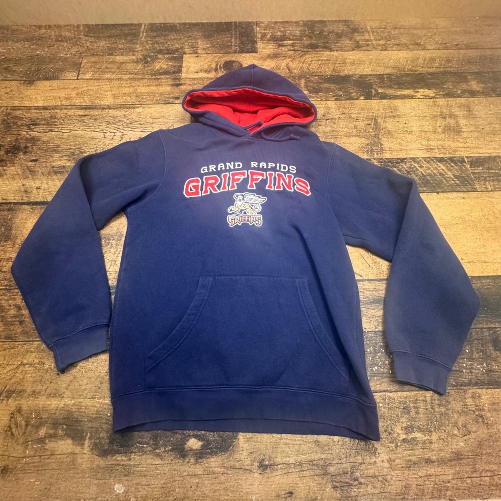 Reebok Grand Rapids Griffins Hoodie Sweatshirt Face Off Collection Adult S